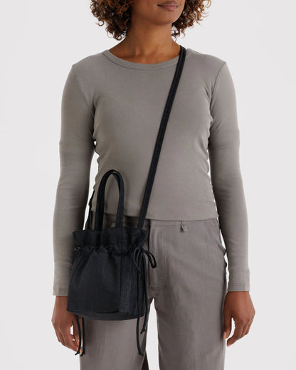 BAGGU Nylon Drawstring Bag - Black