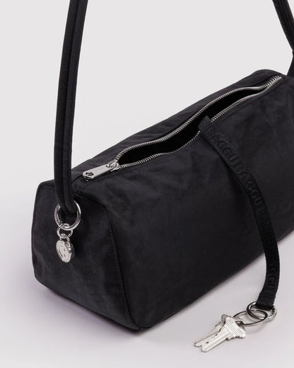 BAGGU Nylon Loaf Bag Black side profile - PABOOM