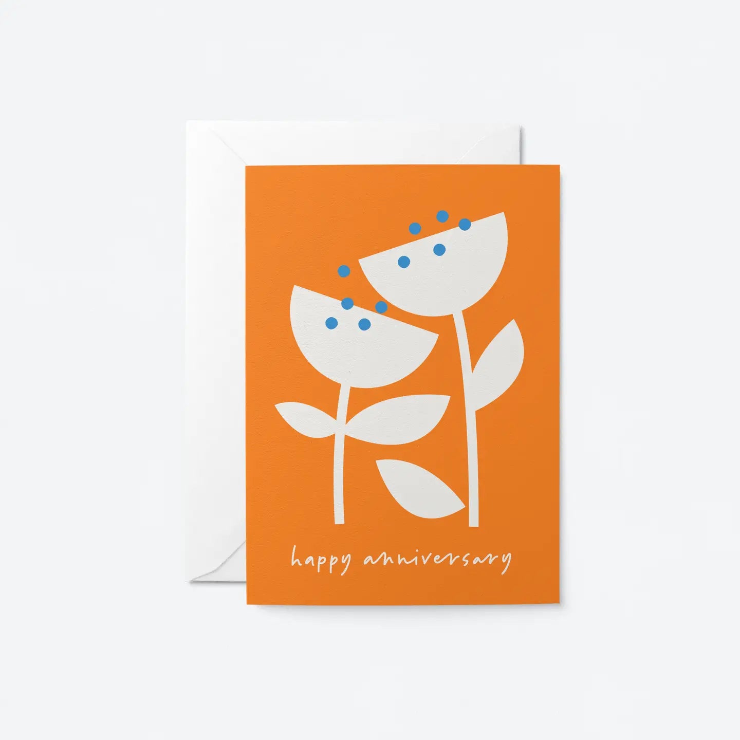 Happy Anniversary Orange Flowers Card