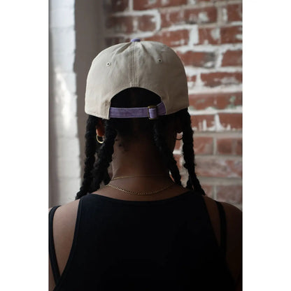 Going Nowhere Fast 2-Toned Dad Hat Cream/Purple