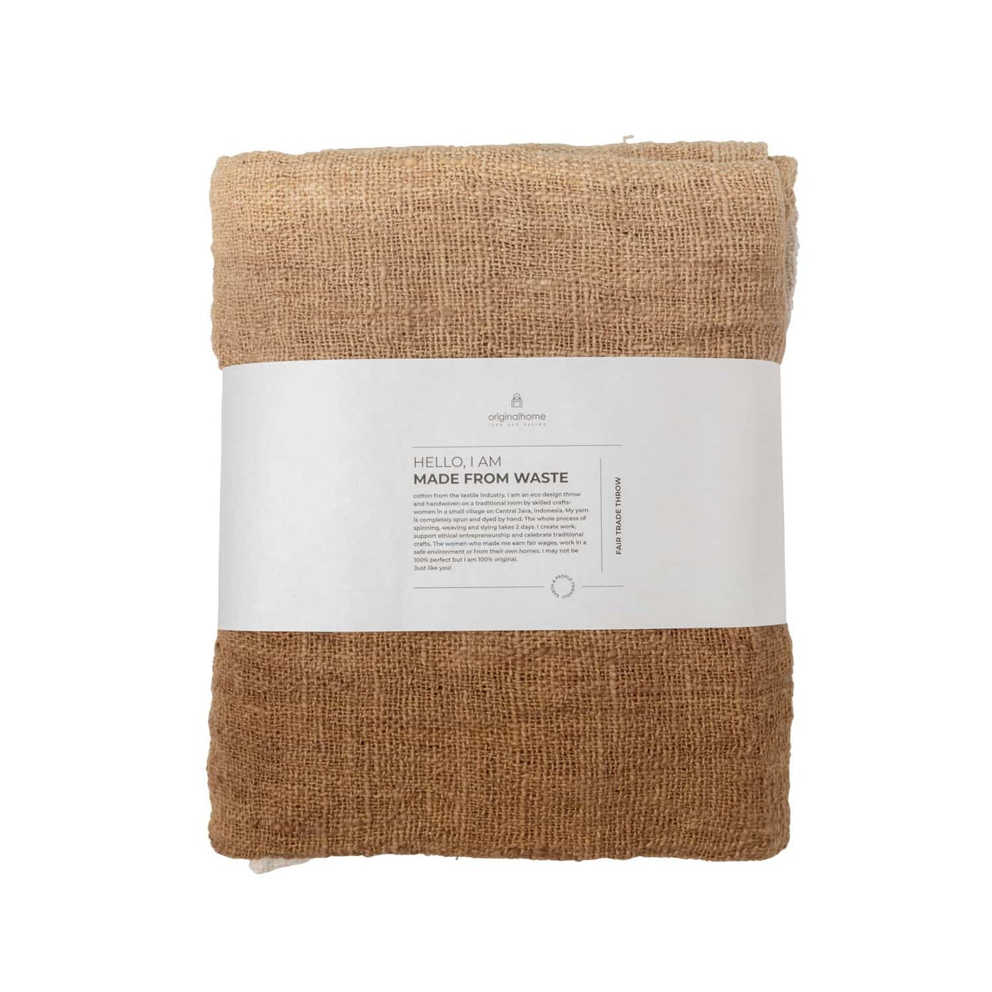 Waste Cotton Throw - Dark Grey