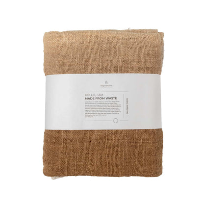Waste Cotton Throw - Dark Grey
