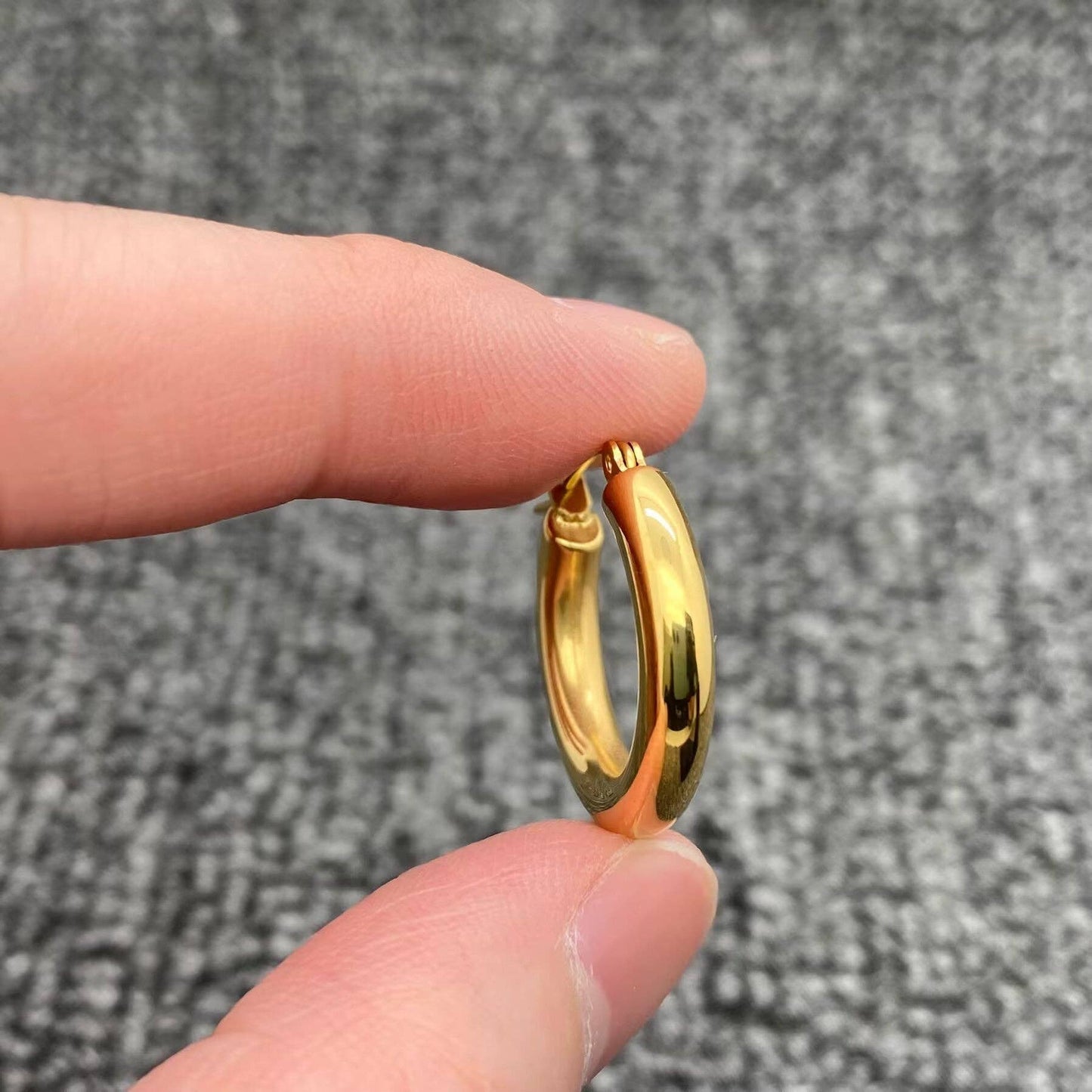Glossy Hoop Earrings