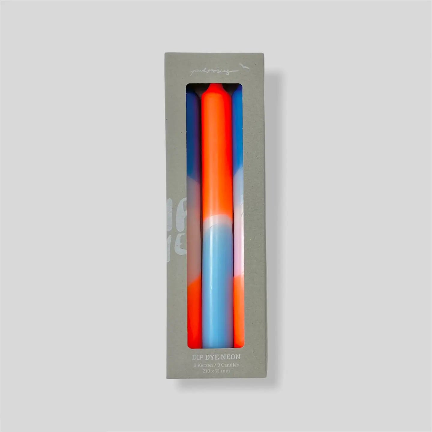 Coral Playa Dip Dye Neon Candles