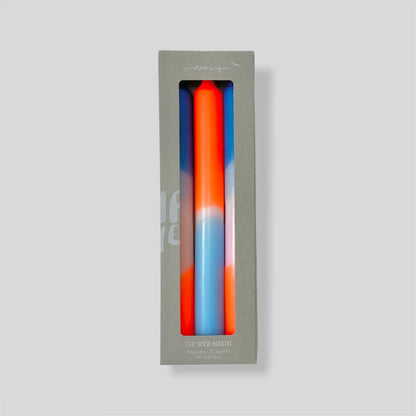 Coral Playa Dip Dye Neon Candles