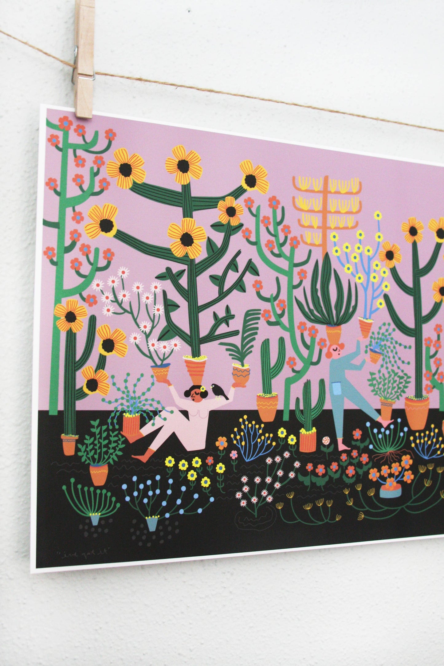 I've Got It archival print by Leah Duncan, detail view 2 — PABOOM