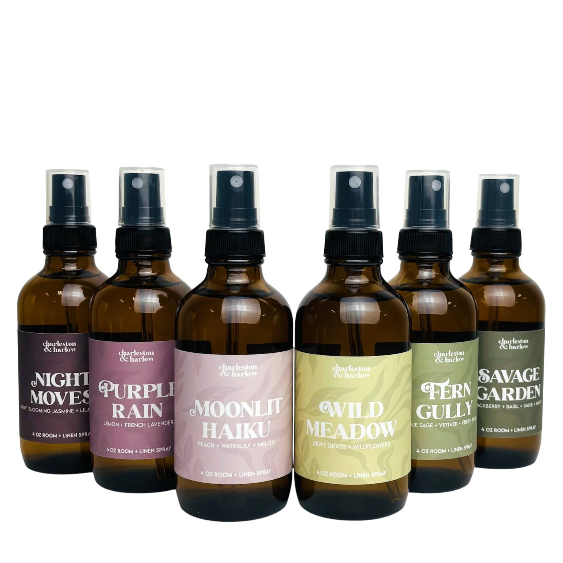 Charleston & Harlow Savage Garden room and linen spray bottle lifestyle shot
