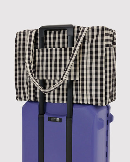 BAGGU Cloud Carry-on Travel Bag - Black and Cream Gingham
