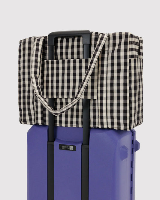 BAGGU Cloud Carry-on Travel Bag - Black and Cream Gingham