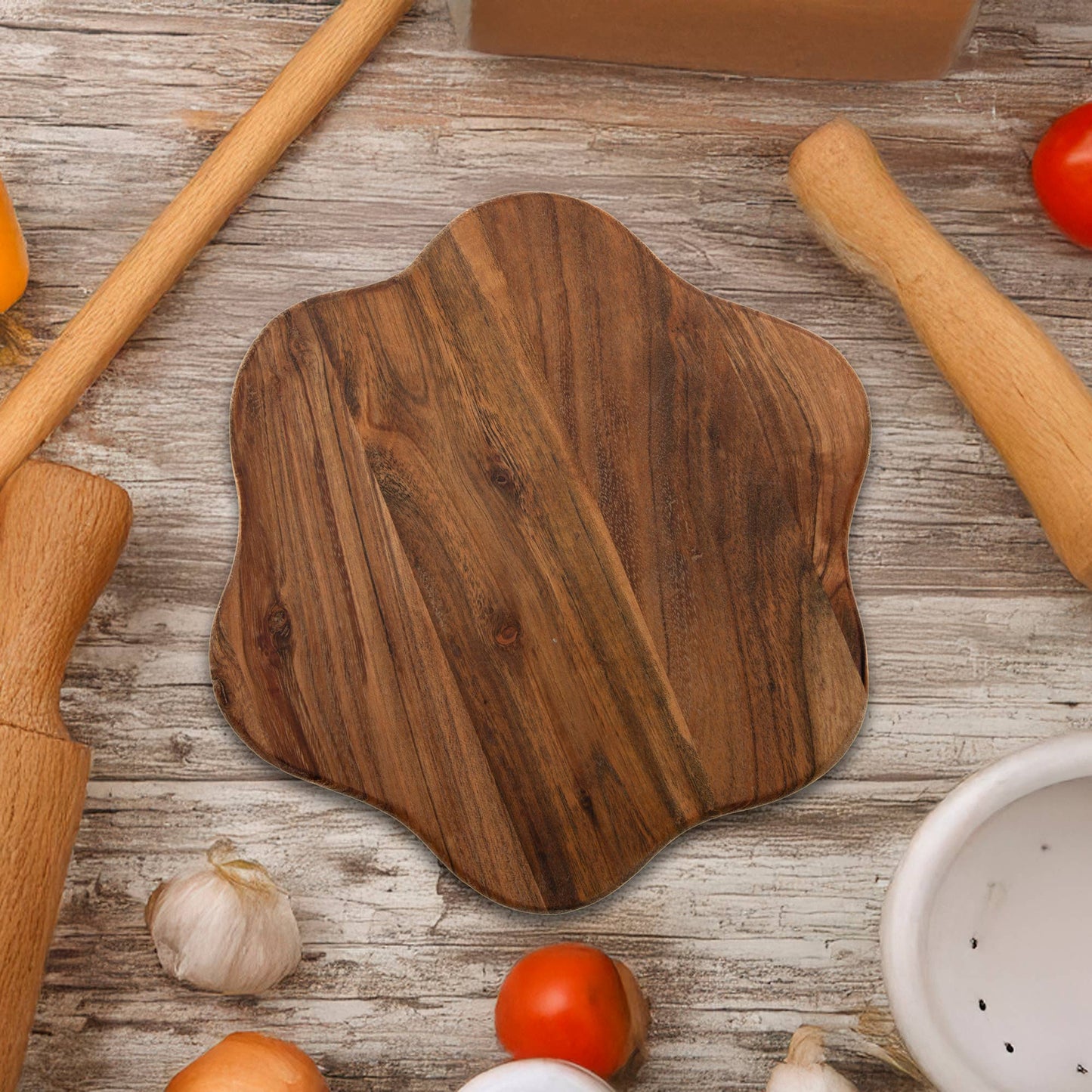 Acacia Wood Flower Shape Board
