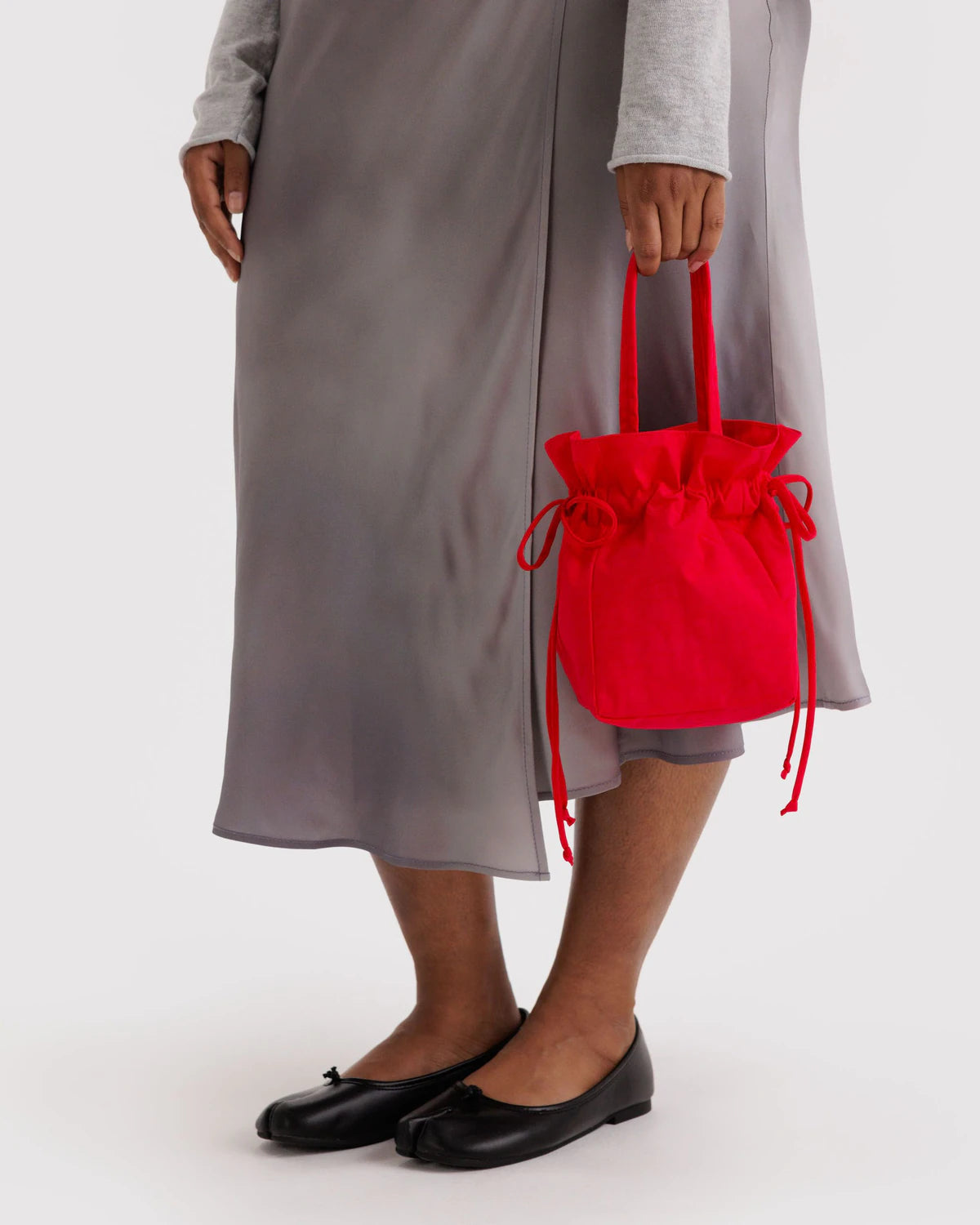 BAGGU Nylon Drawstring Bag - Candy Apple