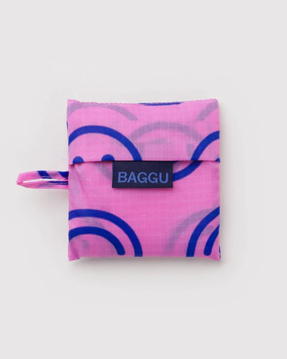 Baby Baggu Pop Pink Happy strap and hardware detail - PABOOM