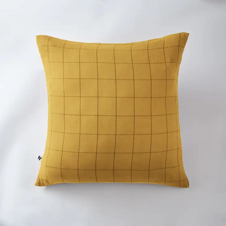 Match Cotton Gauze Cushion Cover 24" Saffron