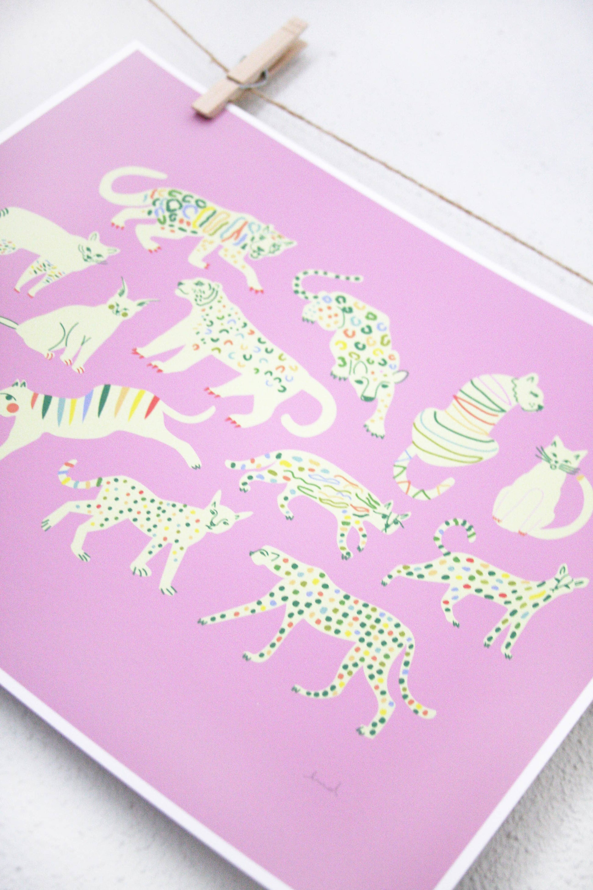 Kitty art print by Leah Duncan, detail view 1 — PABOOM
