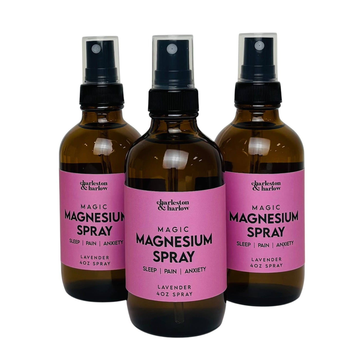Charleston & Harlow Lavender Magnesium Spray label close-up