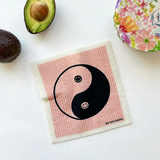 Swedish Sponge Cloth Yin Yang Pink