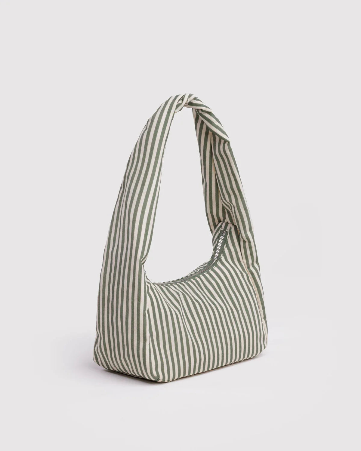 BAGGU Small Nylon Meringue Bag - Sage Stripe