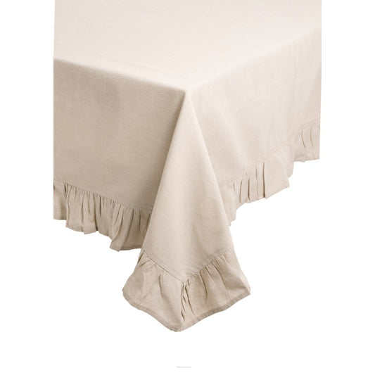 Ruffle Chambray Tablecloth