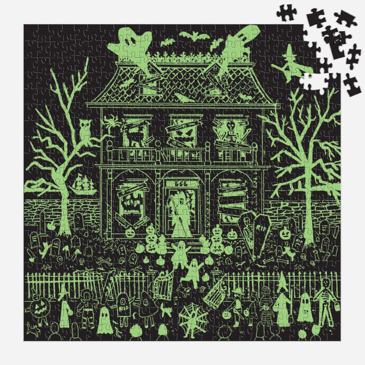 Haunted House Galison puzzle box back - PABOOM