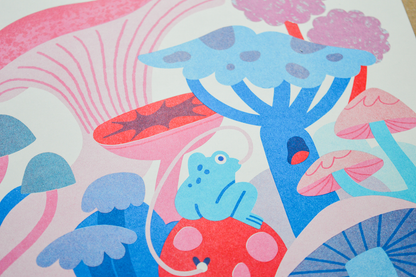 Froggy A3 Risograph Print