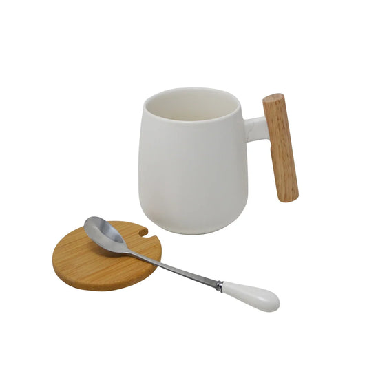 Scandi Mug White with Lid