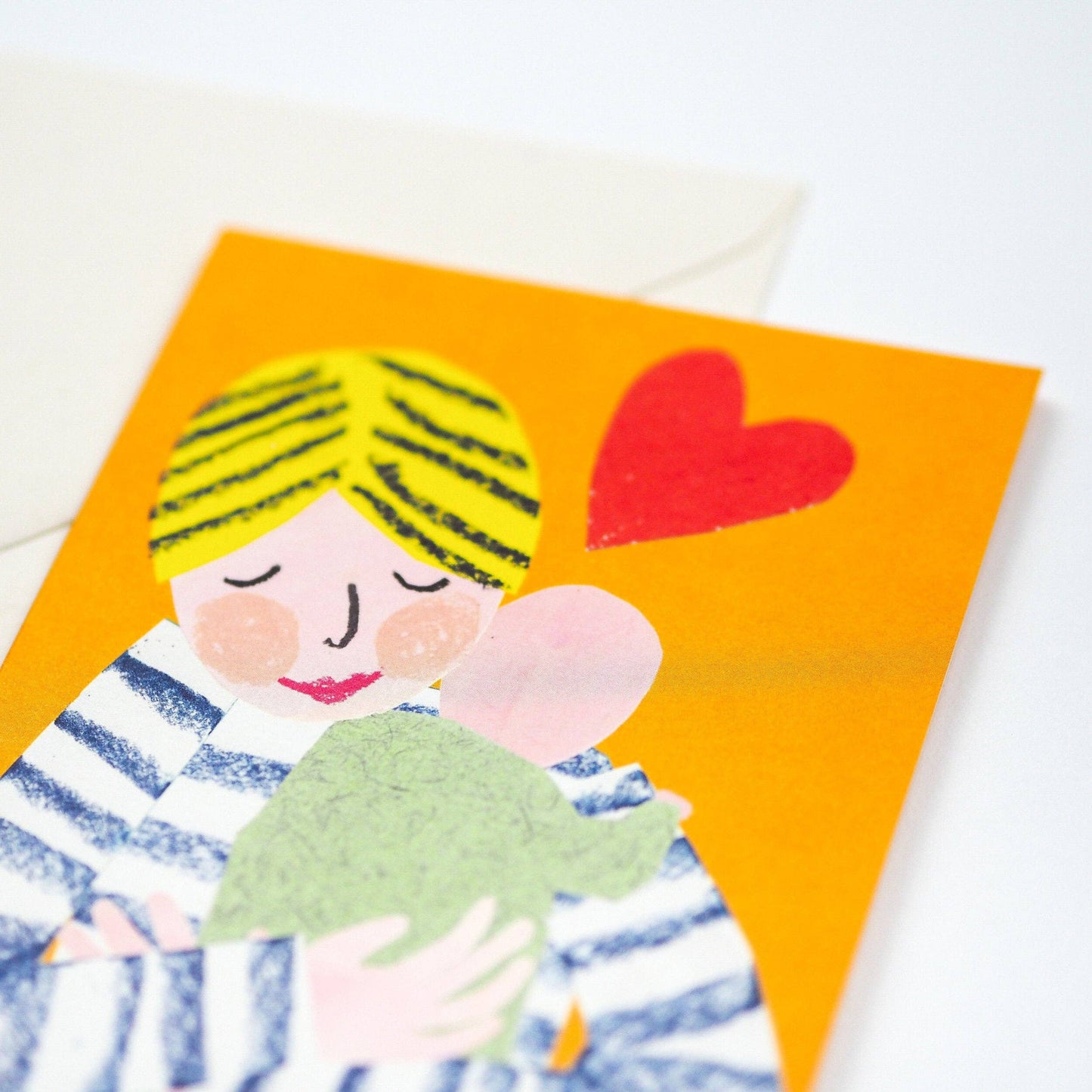 New Baby Girl Card reverse side illustration