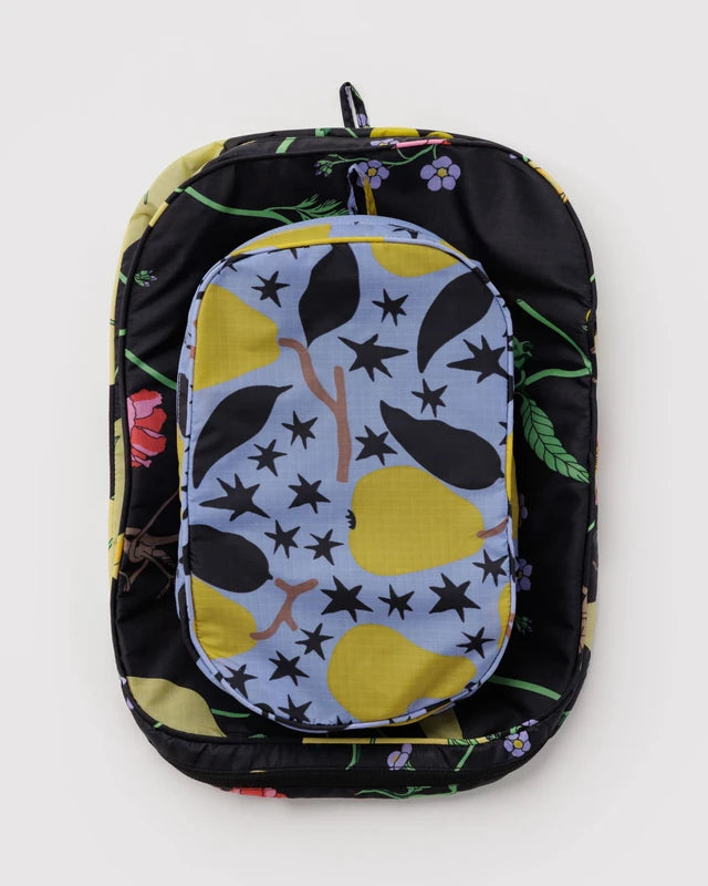 BAGGU Packing Cube Set Winter Orchard size comparison detail - PABOOM