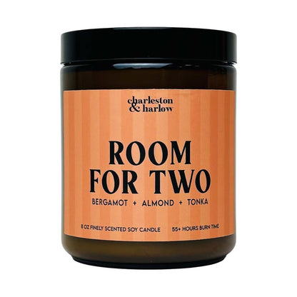 Charleston & Harlow Room For Two candle and box lineup lifestyle shot