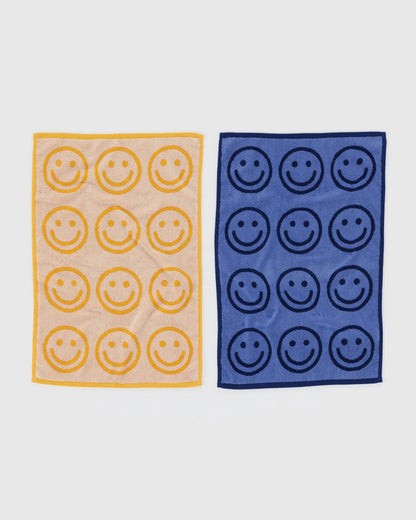 BAGGU Hand Towel Set - Happy Blue Marigold