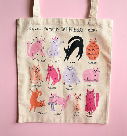 Famous Cat Breeds tote bag print detail - PABOOM