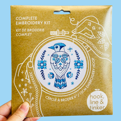 Blue Jay Complete Embroidery Kit