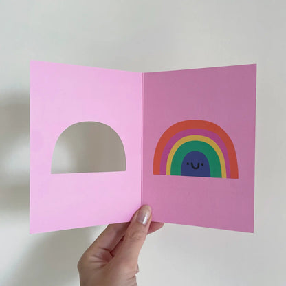 Rainbow Die Cut Card