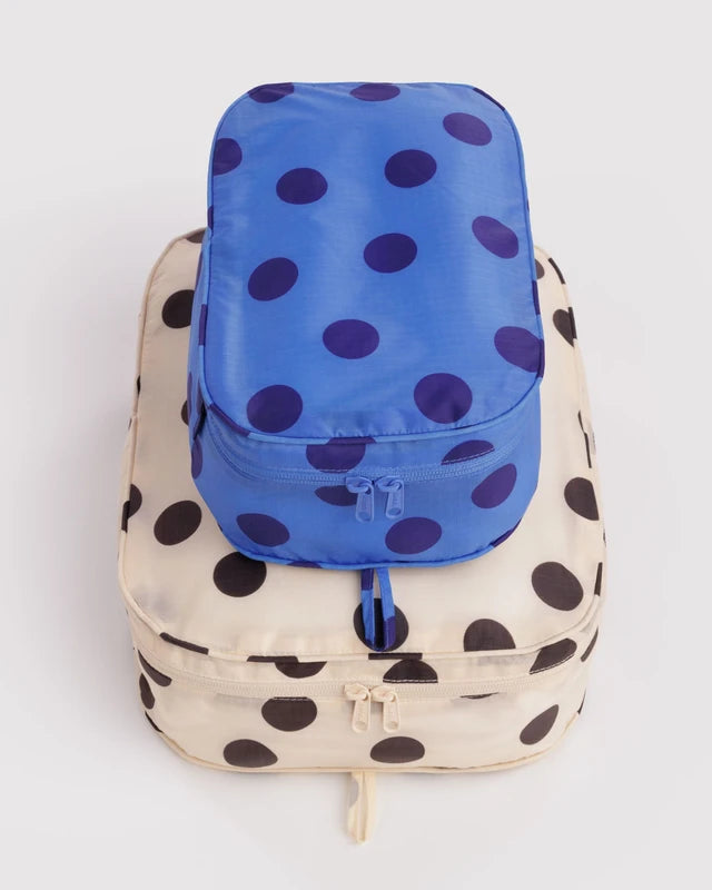 BAGGU Packing Cube Set in Polka Dot Mix print, set of two zip pouches - PABOOM