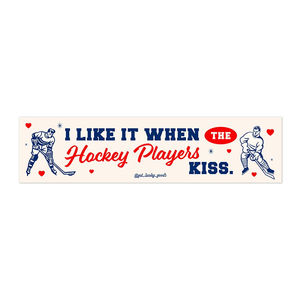 Hockey Players Kiss magnet option - PABOOM