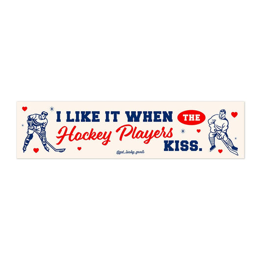 Hockey Players Kiss magnet option - PABOOM