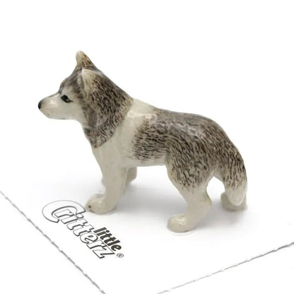 Siberian Husky Porcelain Miniture