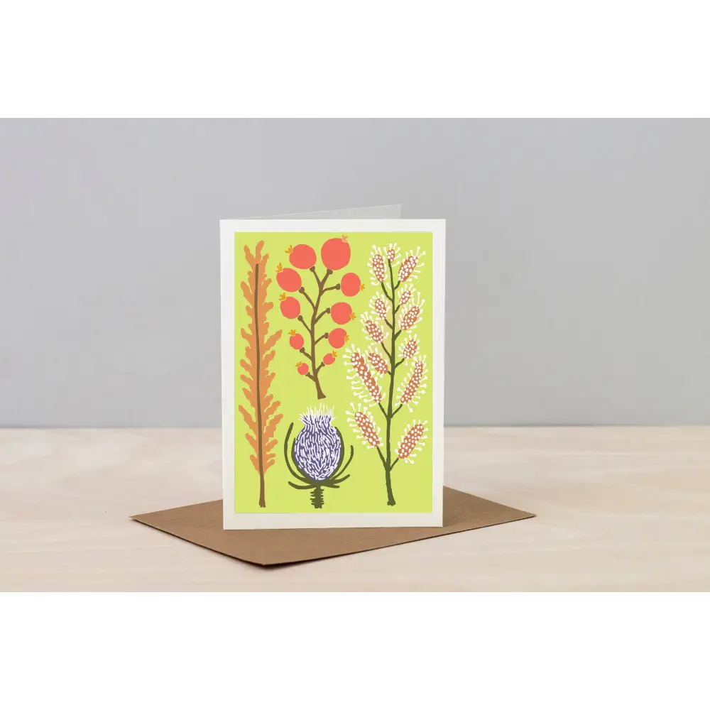 Studio Wald - UK Made - All Occasions A6 Card- Dried- Yellow