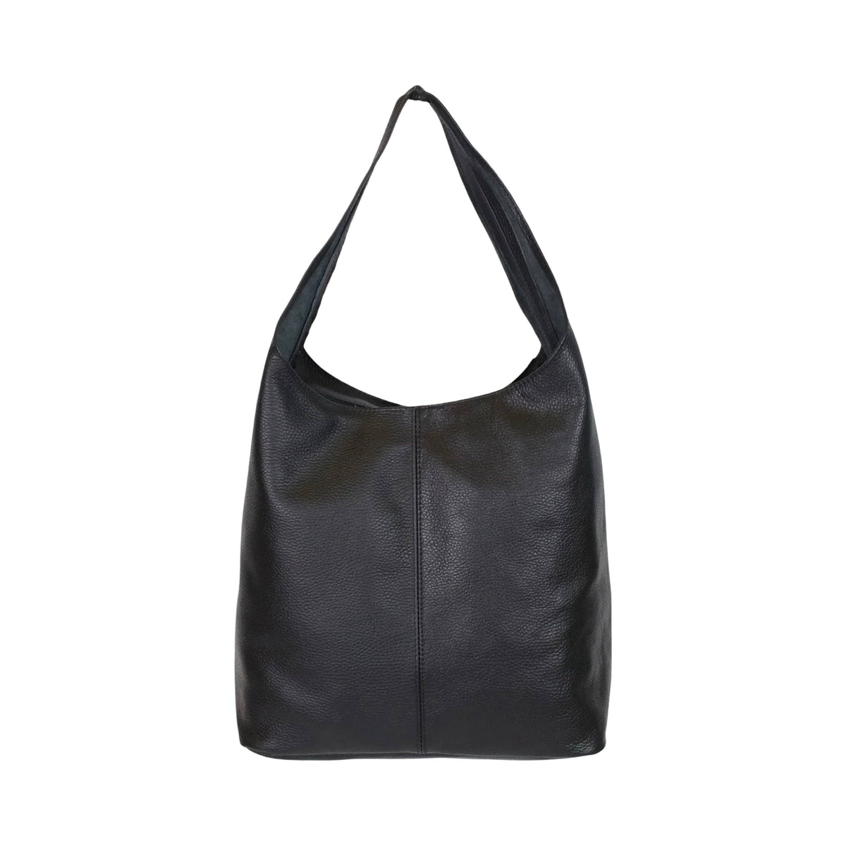 Grained leather escape hobo bag, back view