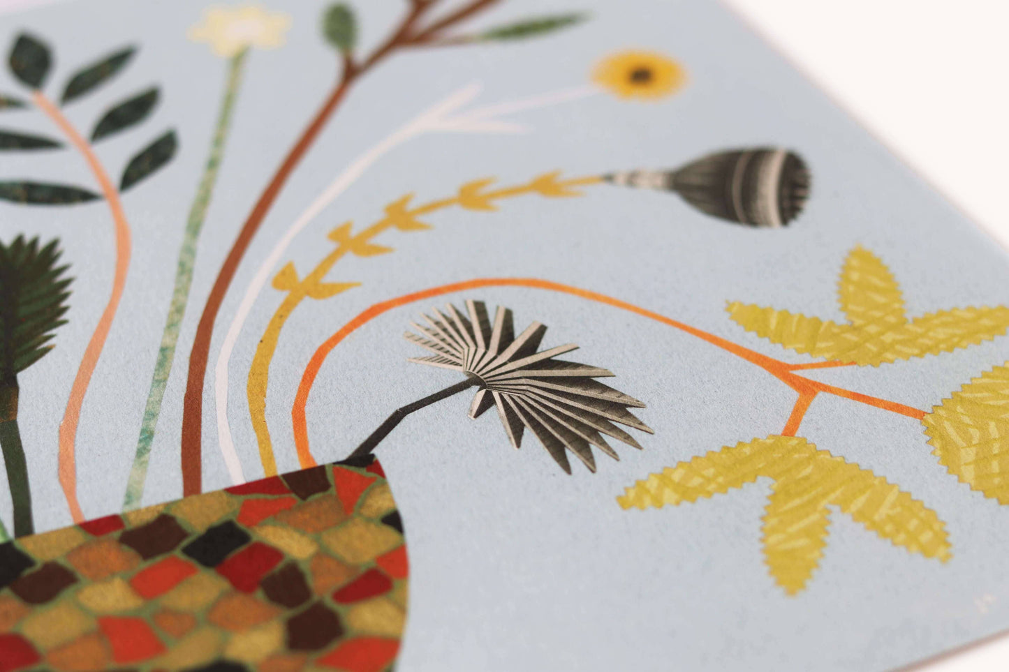 Blue Bouquet Print shown in a room setting
