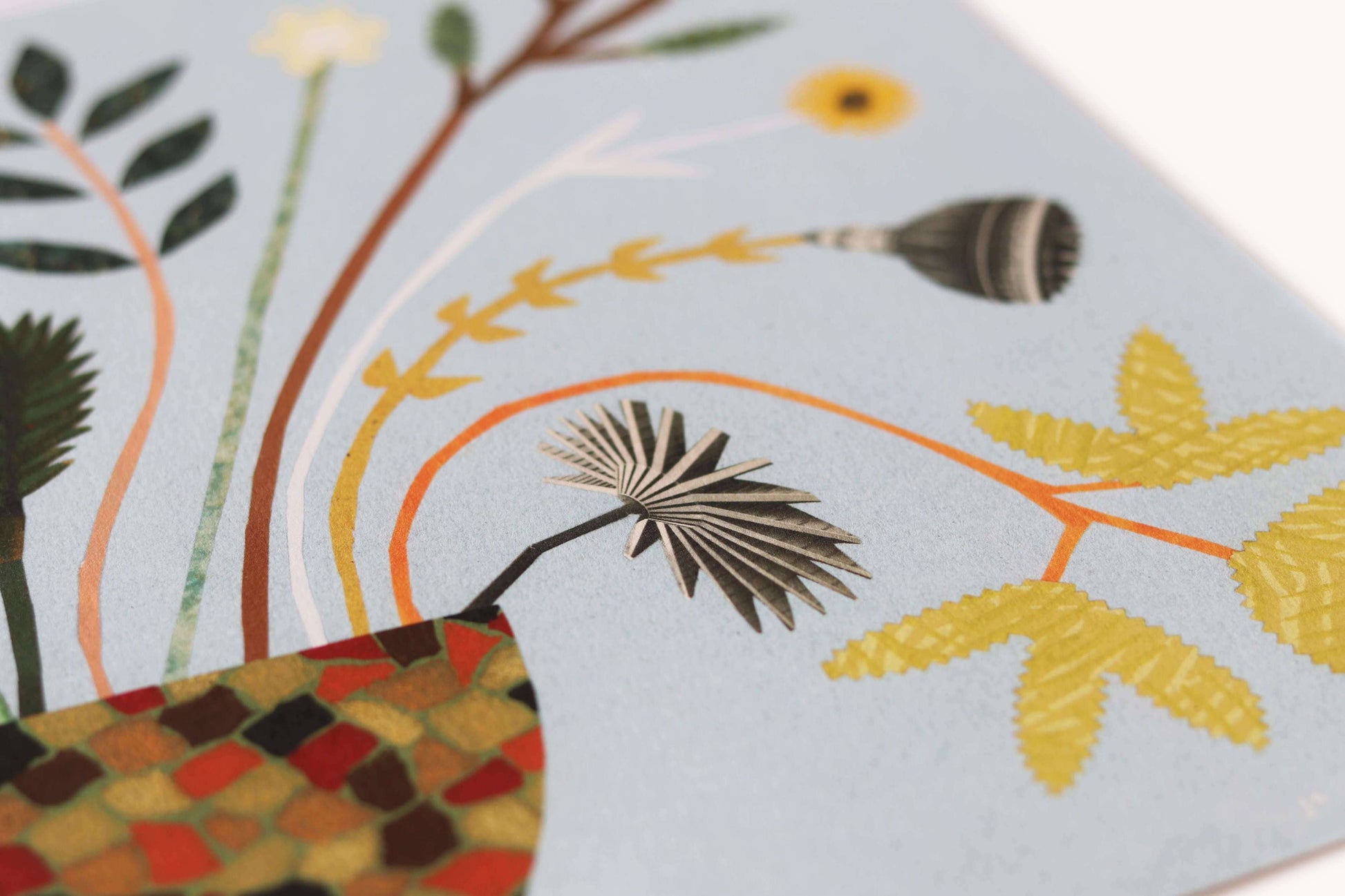 Blue Bouquet Print shown in a room setting