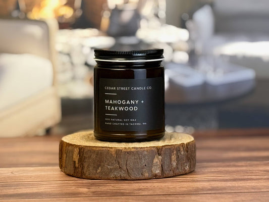 Mahogany + Teakwood Soy Candle