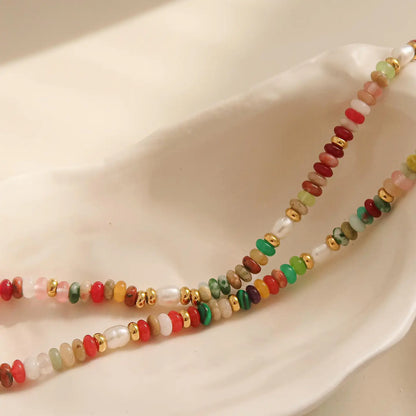 Sunny Boho Color Beaded Necklace