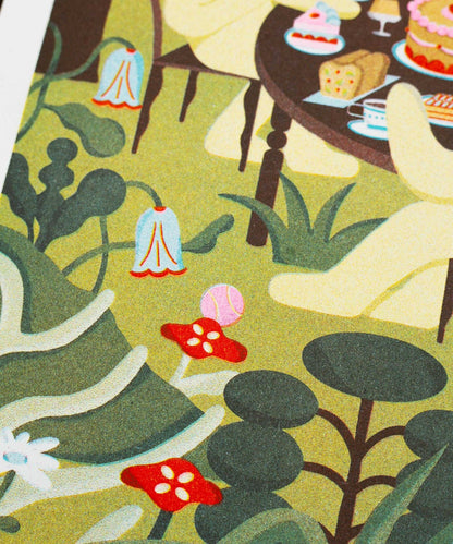 Afternoon Snack in the Garden - Magda Chmielowska A3 Poster