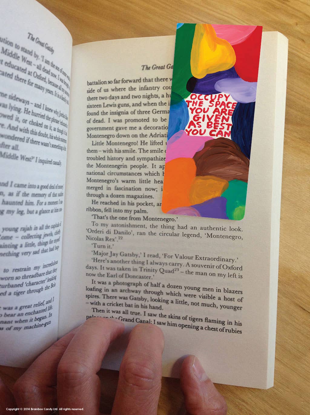 David Shrigley x Brainbox Candy Occupy the Space magnetic bookmark, packaging detail - PABOOM