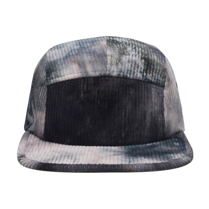 Corduroy Solid & Tie Dye 5 Panel Hat Camp Cap - Green Brown