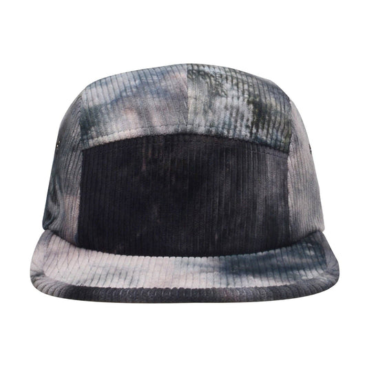 Corduroy Solid & Tie Dye 5 Panel Hat Camp Cap - Green Brown