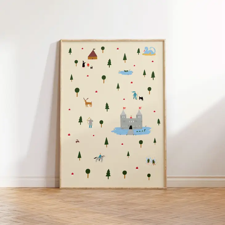 Medieval Enchanted Forest Art Print