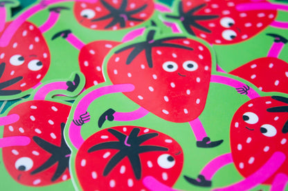 Strawberry Dance - Vinyl Sticker