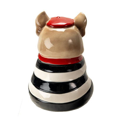French Bulldog cookie jar back view