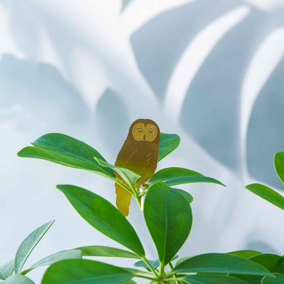 Plant Animal - Owl, brass house plant accessory